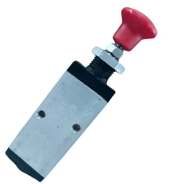 203-BT V Valvula de Acionamento Botao/trava 5/2 Vias 1/8 Npt Vermelho