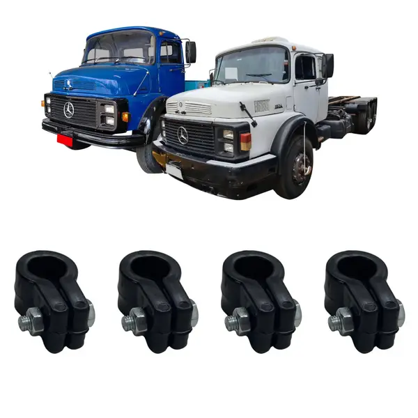 Abraçadeira para Braço de Espelho 16mm para Caminhões MB 1113 e 1313 - Kit com 4 Peças