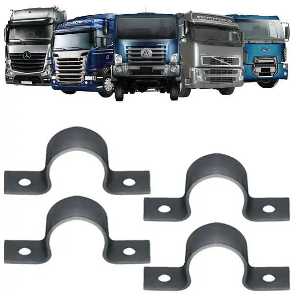 Abraçadeira para Suporte Paralama Caminhão Cavalo KIT 4PÇS