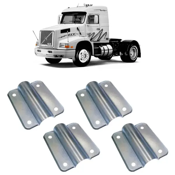 Abraçadeira Suporte Paralama Caminhão Volvo EDC 4 Peças