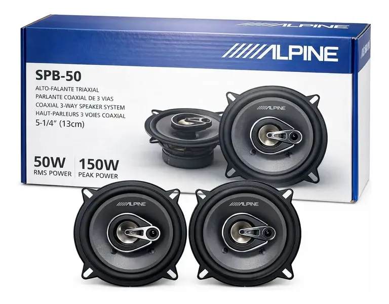 Alto falante Alpine Triaxial Spb-50 5” 3 Vias 50w Rms 150w – Par