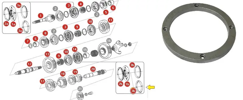 Anel Sincronizado Re para Scania Cambio GR860 GR870 — 338232