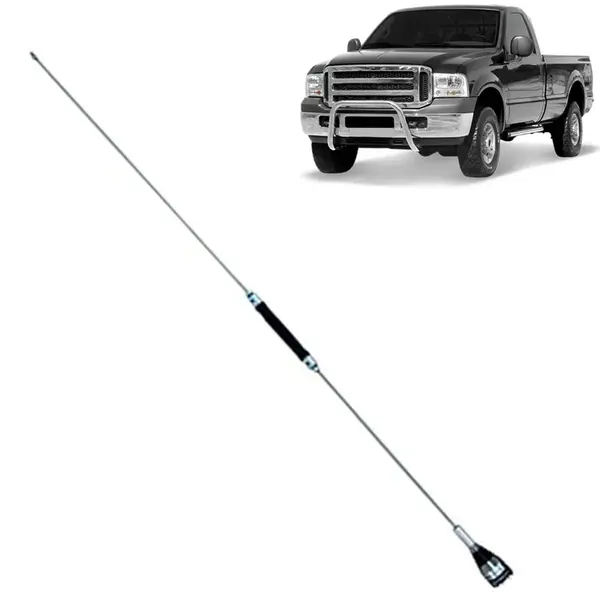 Antena PX Cromada Bobinada para Caminhonete 67 cm