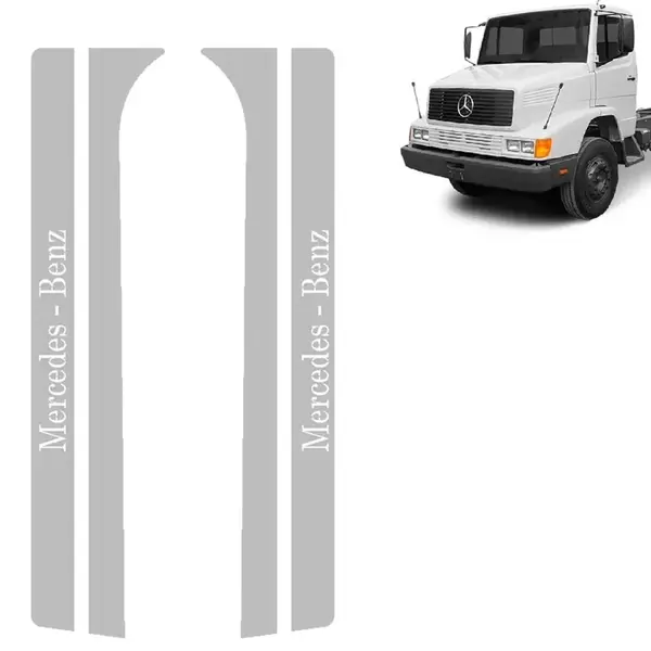 Aplique Inox Coluna da Porta para Caminhão MB 1620 / 1618 / 710 / 1935 HPN