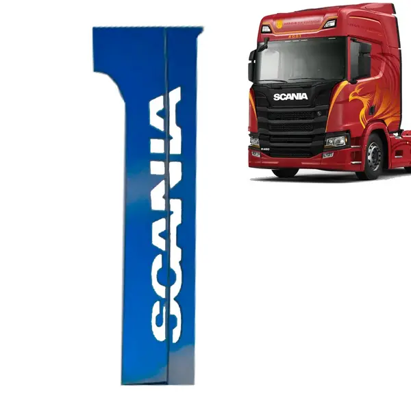 Aplique Inox Coluna da Porta para Caminhão Scania NTG
