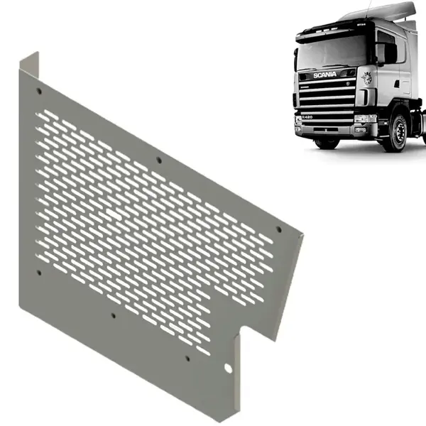 Aplique Inox Frontal Catalizador para Caminhão Scania S4 114 / 124