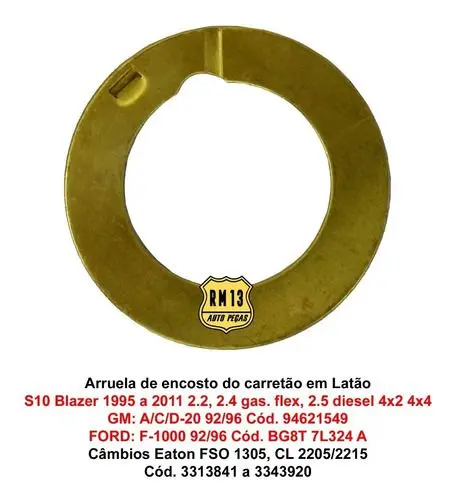 Arruela de Encosto Eaton — BG8T7L324A