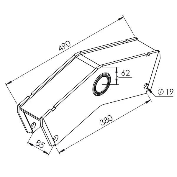 Balanca Truck MB 490MM X 85MM X 5/16 Rebaixada — SU1008