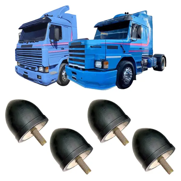 Batente do Capô Caminhão Volvo Todos Borracha Maior 4 Peças