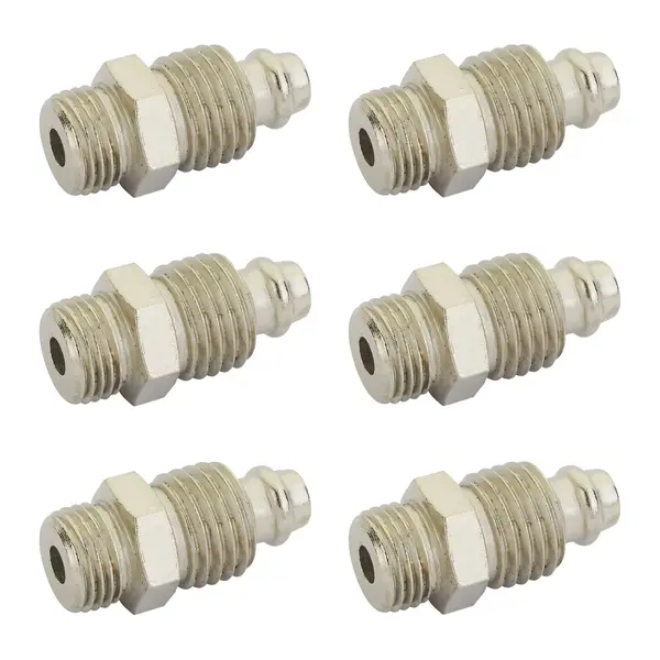Bico Conexão 1/8 para 7/16 s/ Valvula Calibrador Rodoar 6 Pç
