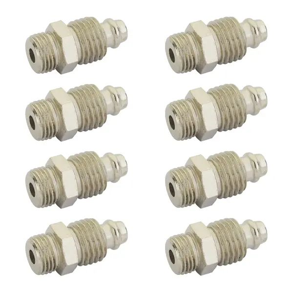 Bico Conexão 1/8 para 7/16 s/ Valvula Calibrador Rodoar 8 Pç