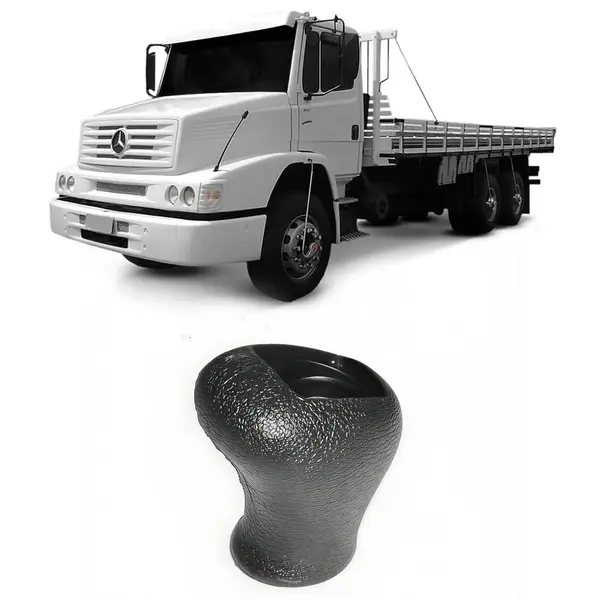 Bola Cambio Caminhao MB 1618 Punho Pequeno Preto S/tampa
