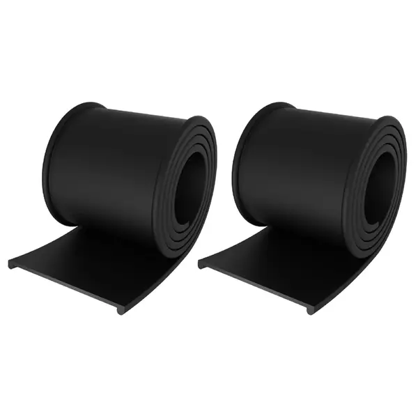 Borracha Cinta Tanque Caminhão Universal Preta 76mm - Kit 2 Peças