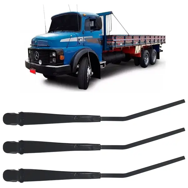Braço Limpador Parabrisa MB 1113 1313 77 a 88 Cab.alta 3 Pç