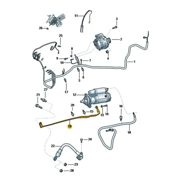 Cabo Negativo do Motor de Partida - Novo Delivery Euro 5