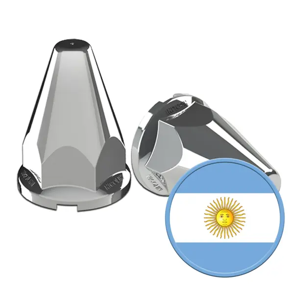 Capa Cromada Porca Caminhão 32 33 Mm Argentina KIT c/ 20PÇ