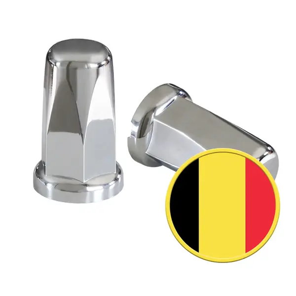Capa Cromada Porca Caminhão 32 33 Mm Belga KIT com 70PÇ
