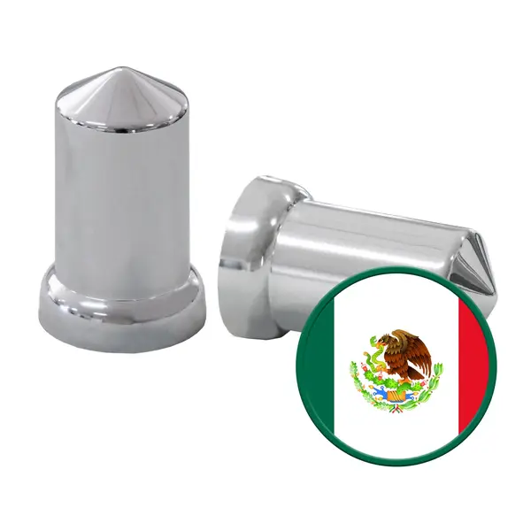 Capa Cromada Porca Caminhão 32 33 Mm Mexicana KIT c/ 12PÇ