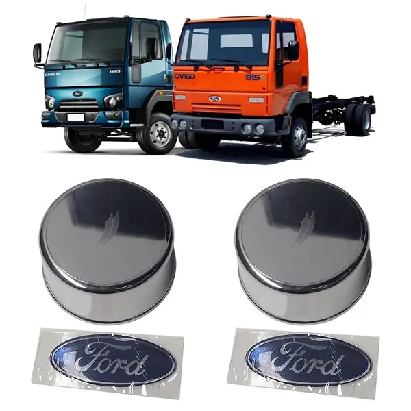 Capa Cubo Roda Dianteira Caminhão Ford Cargo 3/4 (par)