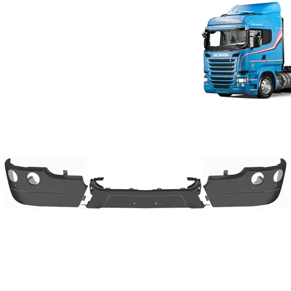Capa Para-Choque para Caminhão Scania P / G / R – S5 / S6 2010 á 2019 Cinza