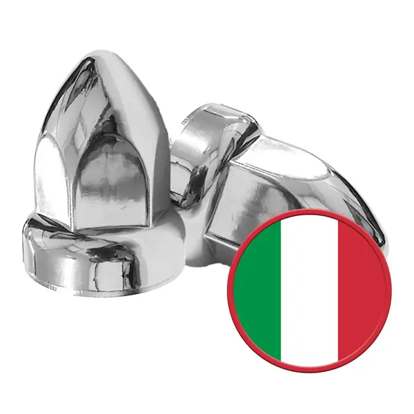 Capa Porca Cromada Caminhão 32 33 Mm Italiana KIT com 100PÇ