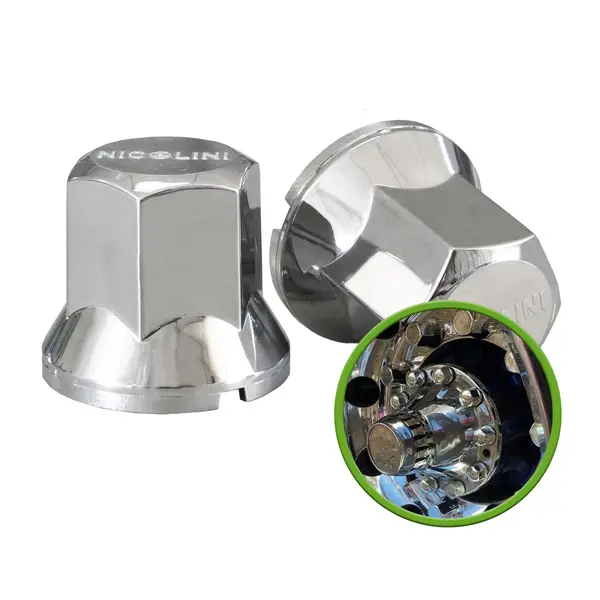 Capa Porca Roda Cromada Caminhão 18 a 33MM KIT c/ 25 Pç