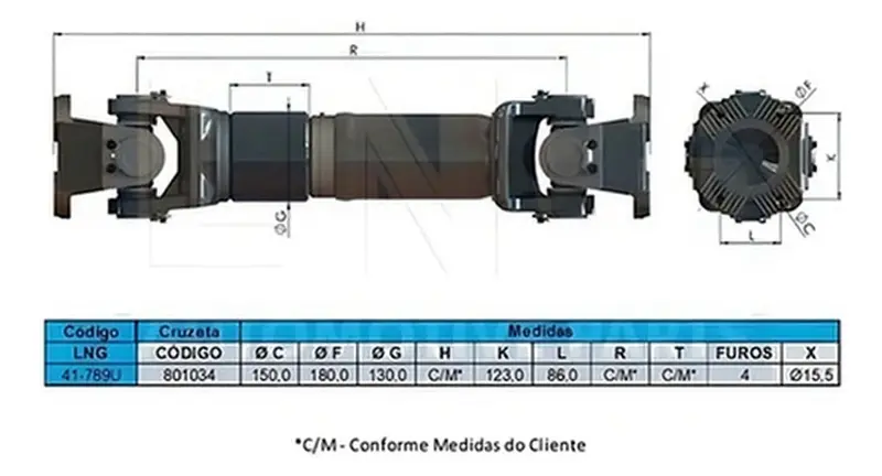 Cardan Completo para Volvo Onibus — 21567334