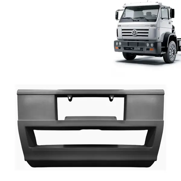 Centro Para-Choque Dianteiro para Caminhão VW Titan / Worker Cinza com Aba