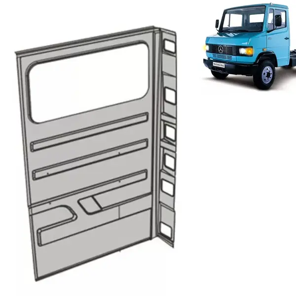 Chapa Traseira Cabine para Caminhão MB 709 / 710 / 912 / 914 / 1418 / 1618 / 1620 Lado Esquerdo