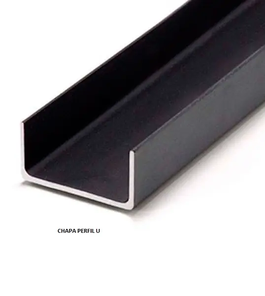 Chapa U p/ Lama 50X20#1/8 2,50MT