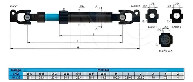 Coluna Direcao Hidraulica para Scania 1983/92 — 526953