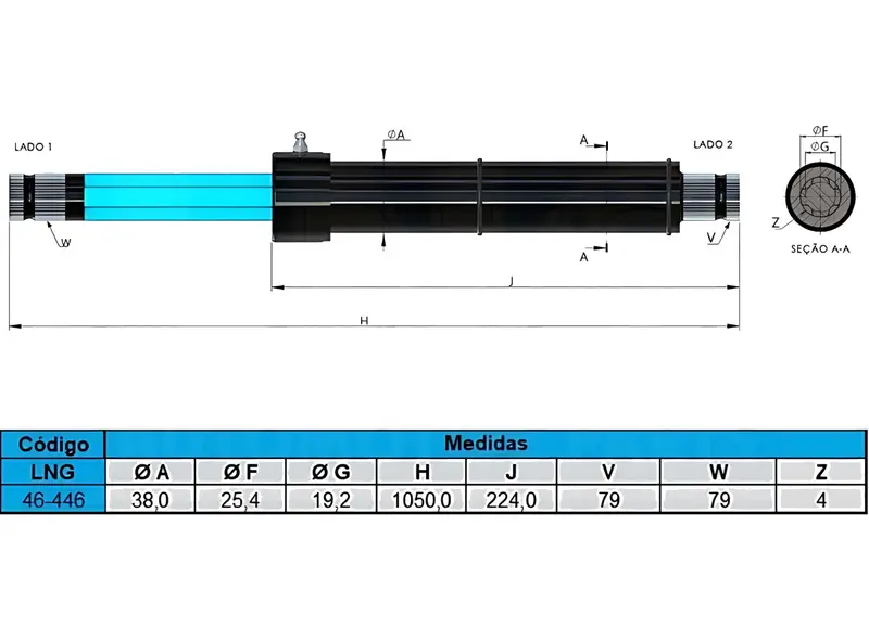 Coluna Direcao para Volvo NL10 NL12 1050MM Lng — 8124194