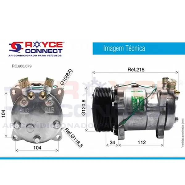 Compressor Ar Condicionado 5H14 8PK 24V — RI600079