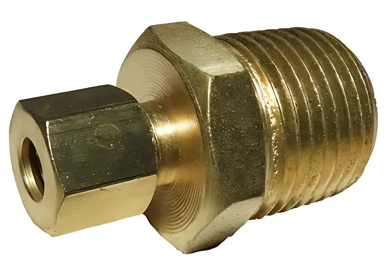 Conector Macho 1/2 Npt X 1/4 Tubo c/ Porca Anilha