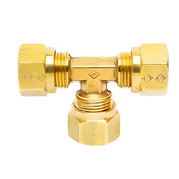 Conexao Tee Uniao 8MM Porca Anilha Montado — 210908M