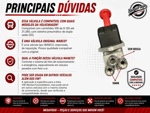 Conexao Valvula Freio para VW 790S 84 a 94 — T06607681