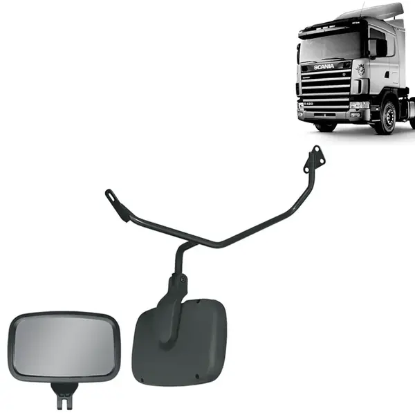 Conjunto Espelho Rampa Frontal para Caminhão Scania S4 P G R Com Suportes