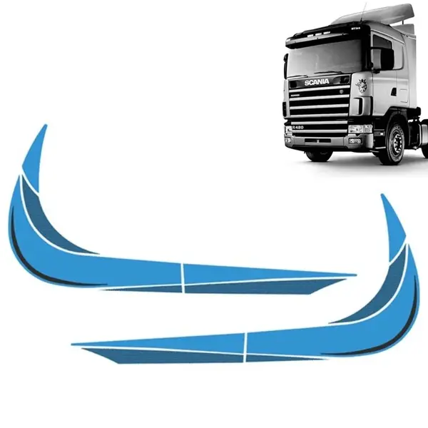 Conjunto Faixa Adesiva para Caminhão Scania 2002 Azul