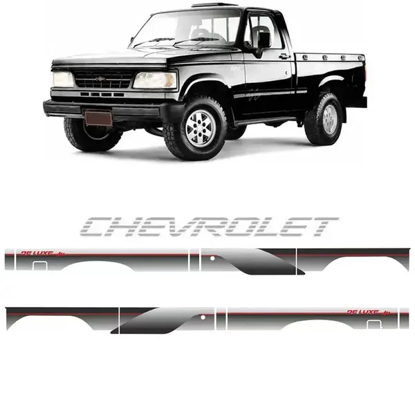 Conjunto Faixa Adesiva para Chevrolet D20 1996 Cabine Simples