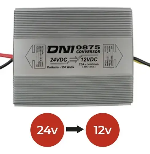 Conversor Tensao 24V 12V para Agrale NH — DNI0875