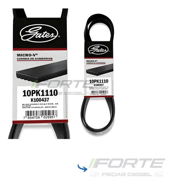 Correia 10PK1110 para Volvo B12R FH12 NH12 — 20430382