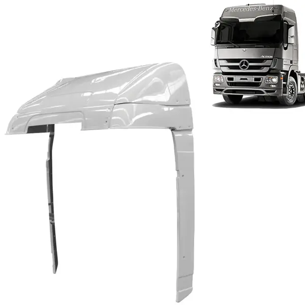 Defletor de Ar com Regulagem para Caminhão MB Actros Cabine Alta com Recorte para Filtro