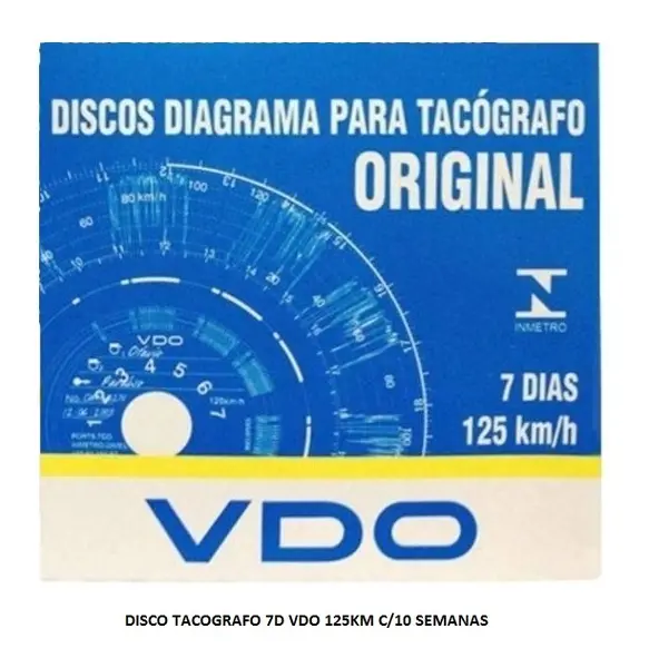 Disco Tacografo 7D Vdo 125KM C/10 Semanas