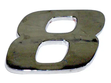Emblema 8 Cromado Mercedes Ax/at