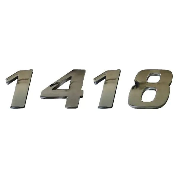 Emblema Adesivo Cromado Caminhão MB 1418 (unitario)