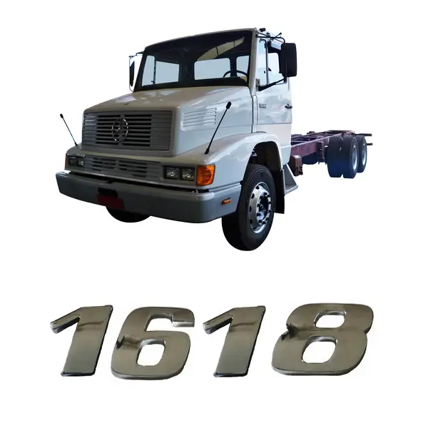 Emblema Adesivo Cromado Caminhão MB 1618 (pç)