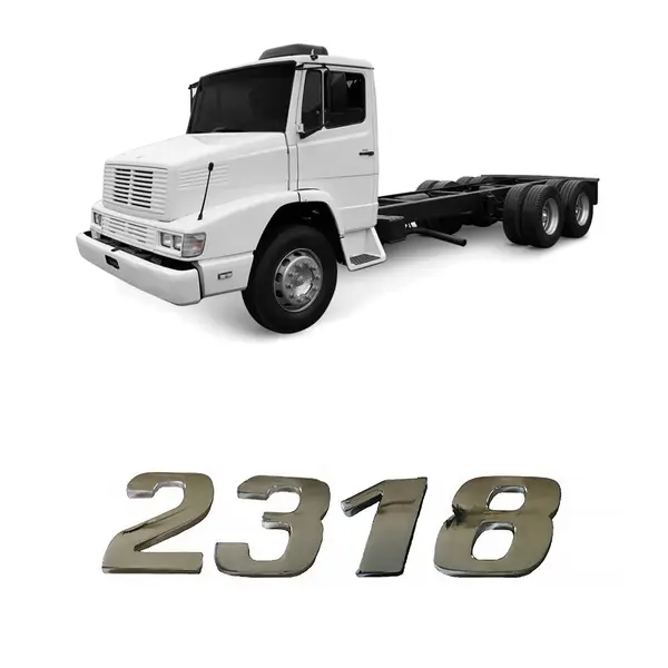 Emblema Adesivo Cromado Caminhão MB 2318