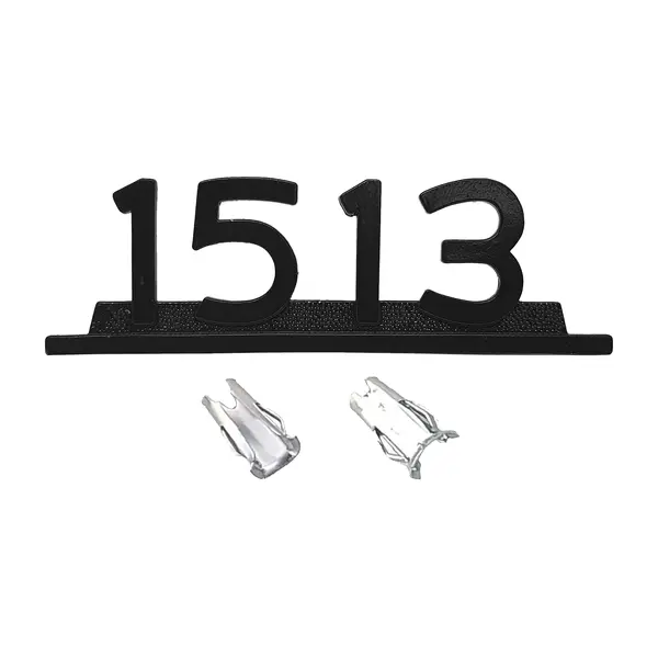 Emblema Caminhão MB 1513 Preto de Ferro Zamak c/ Presilha