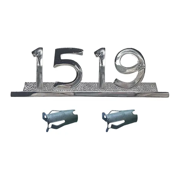 Emblema Caminhão MB 1519 Cromado de Ferro Zamak c/ Presilha