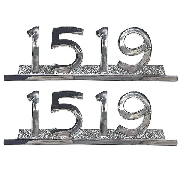 Emblema Caminhão MB 1519 Cromado de Ferro Zamak Par